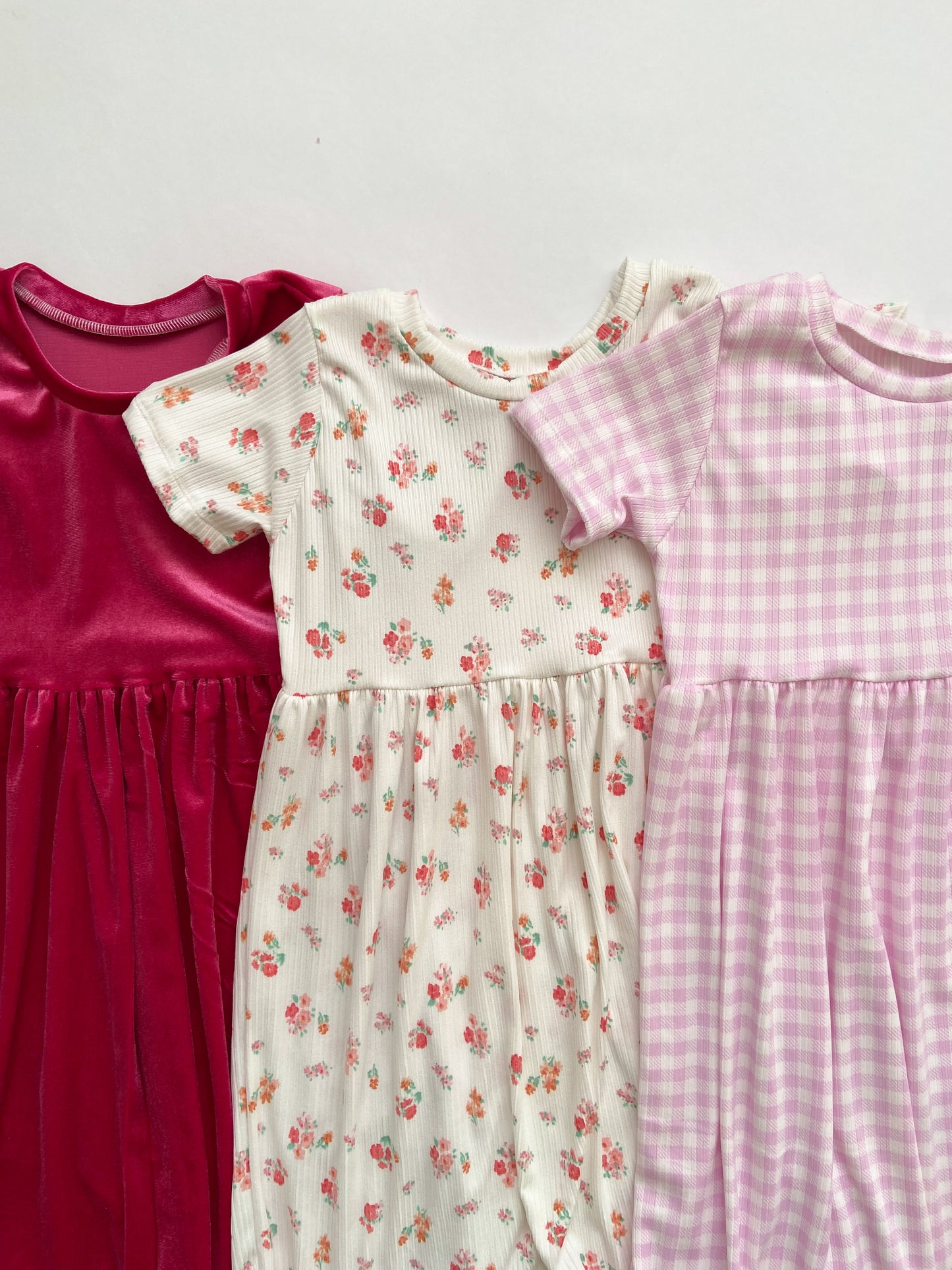 Pink Velvet Babydoll Dress