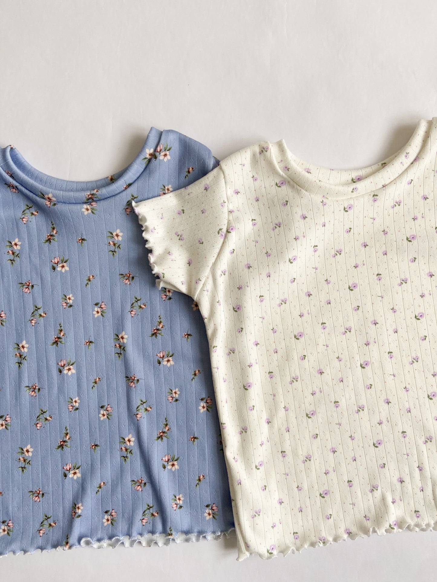Pointelle Knit T-shirt (2 color options)