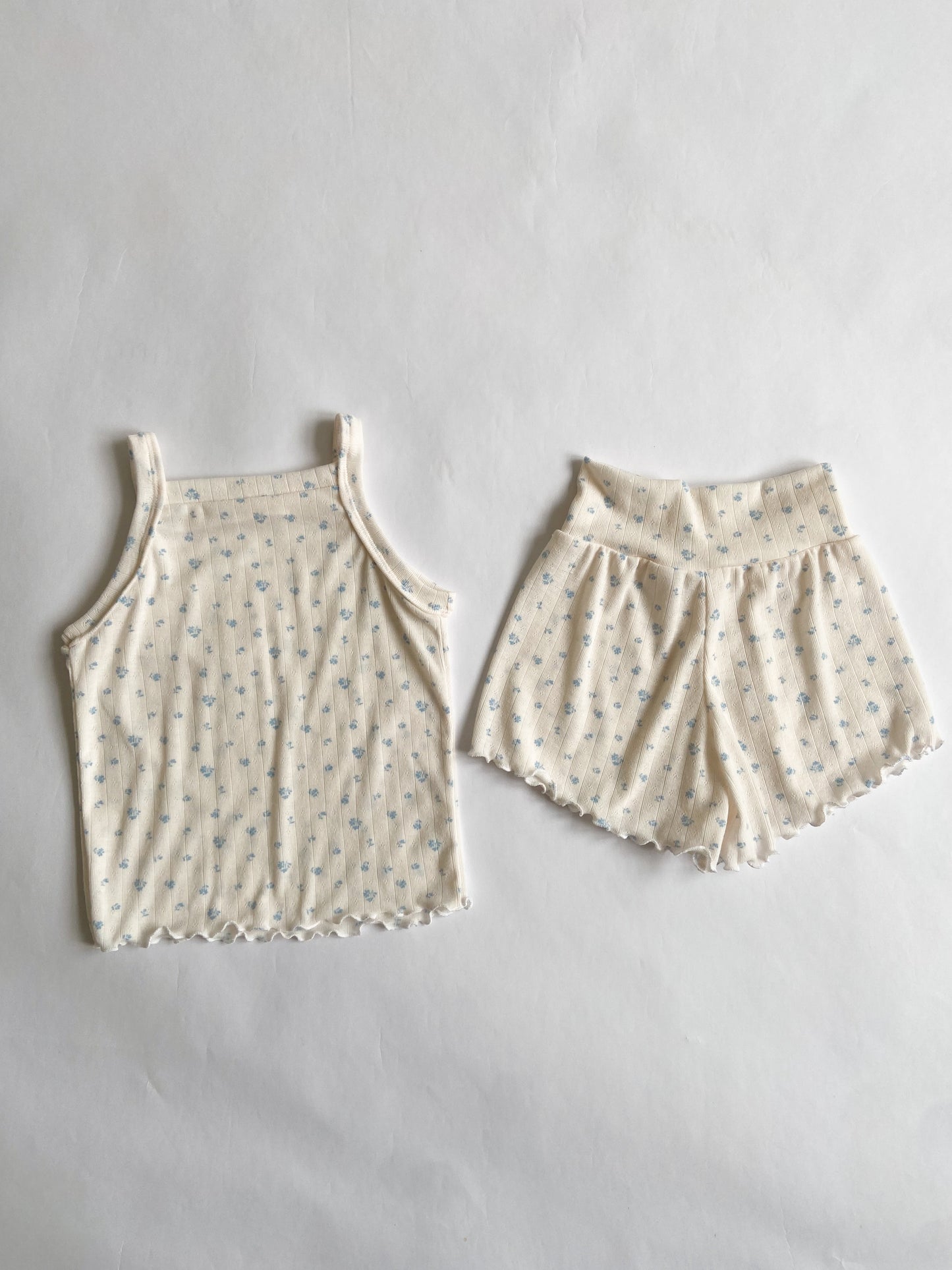 Dainty Blue Floral Lounge Set