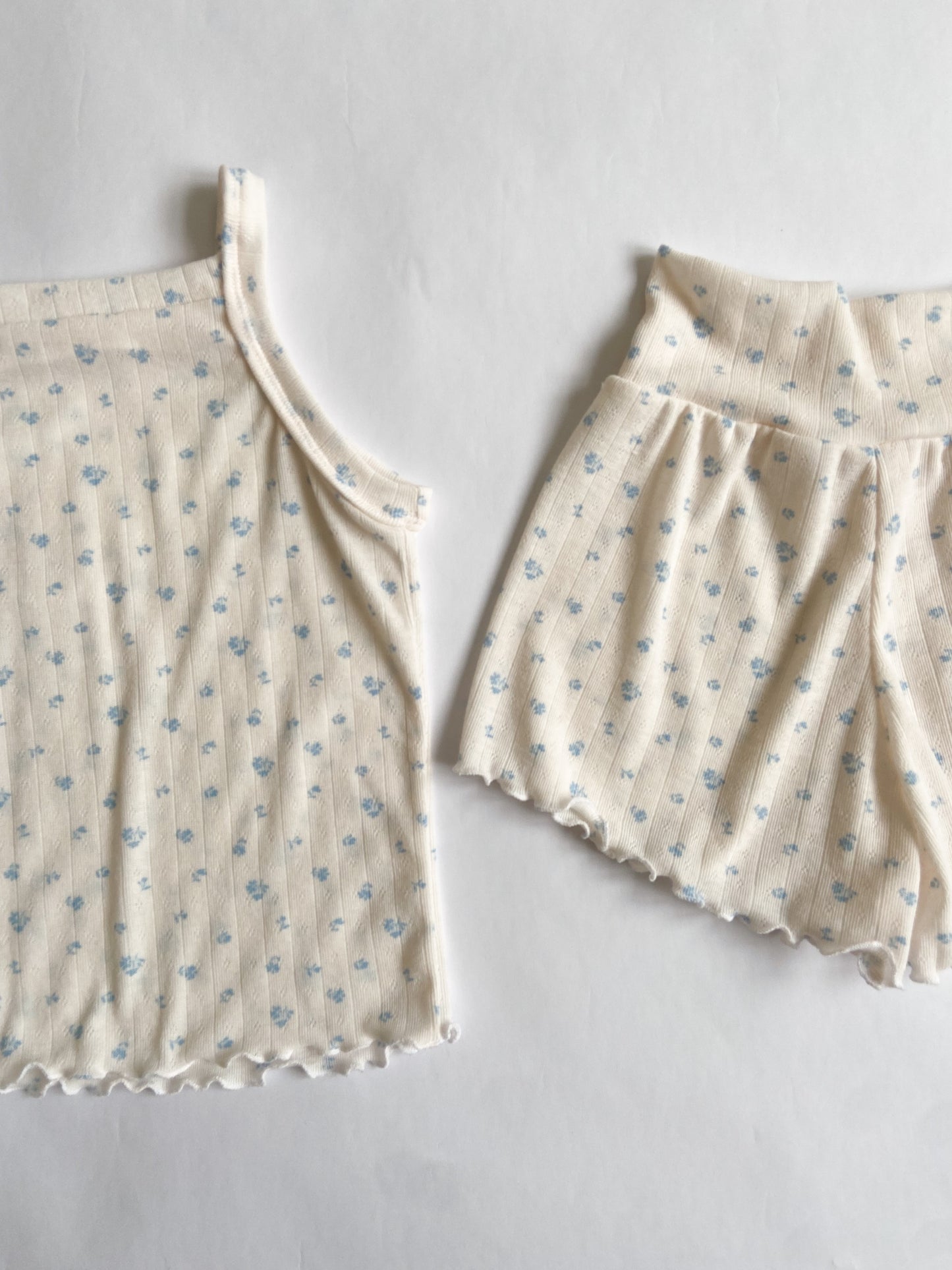 Dainty Blue Floral Lounge Set