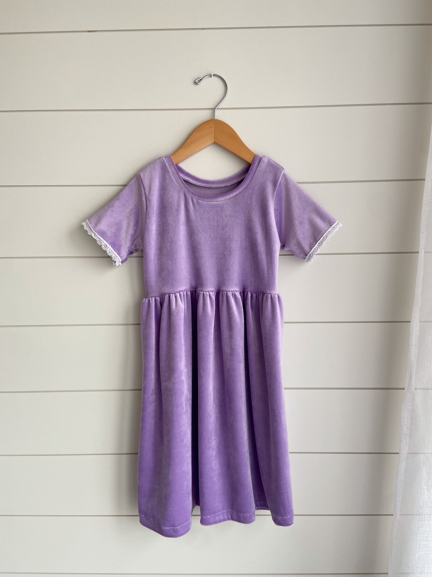 Lavender Velvet Dress