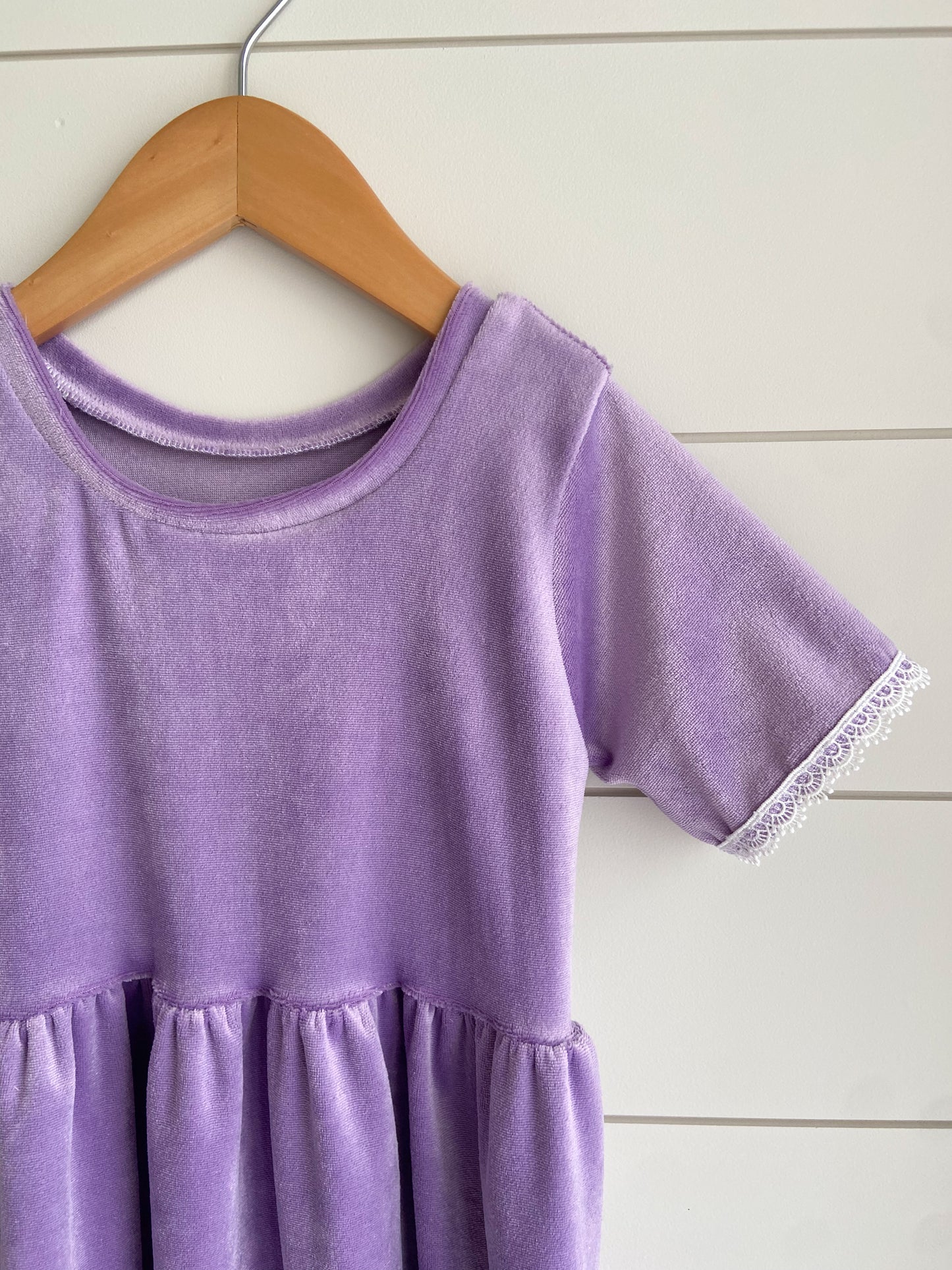 Lavender Velvet Dress