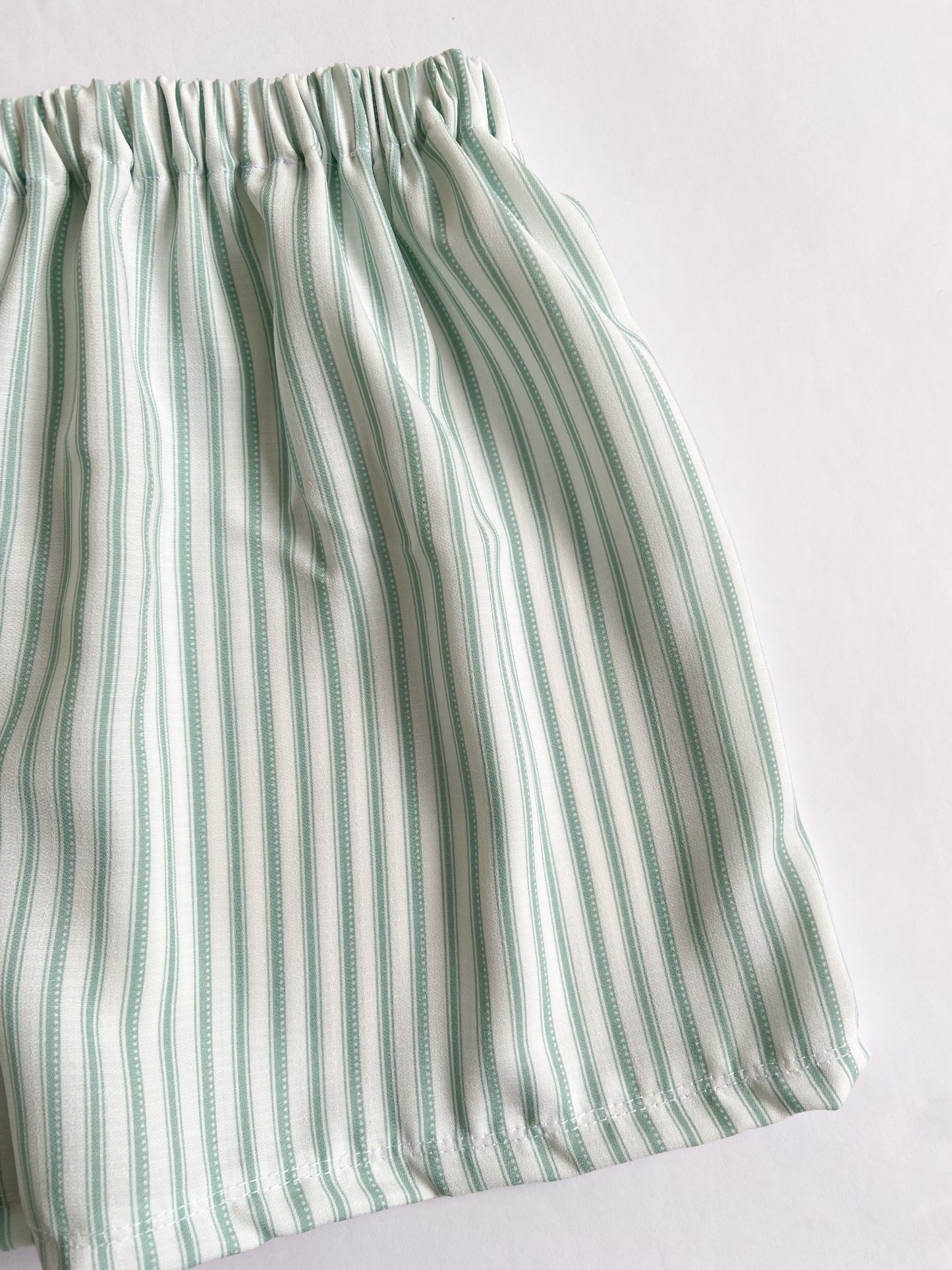 Mint Green Striped Skirt
