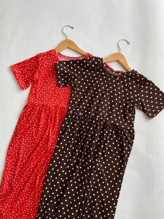 Polka Dot Dress ( 2 color options)