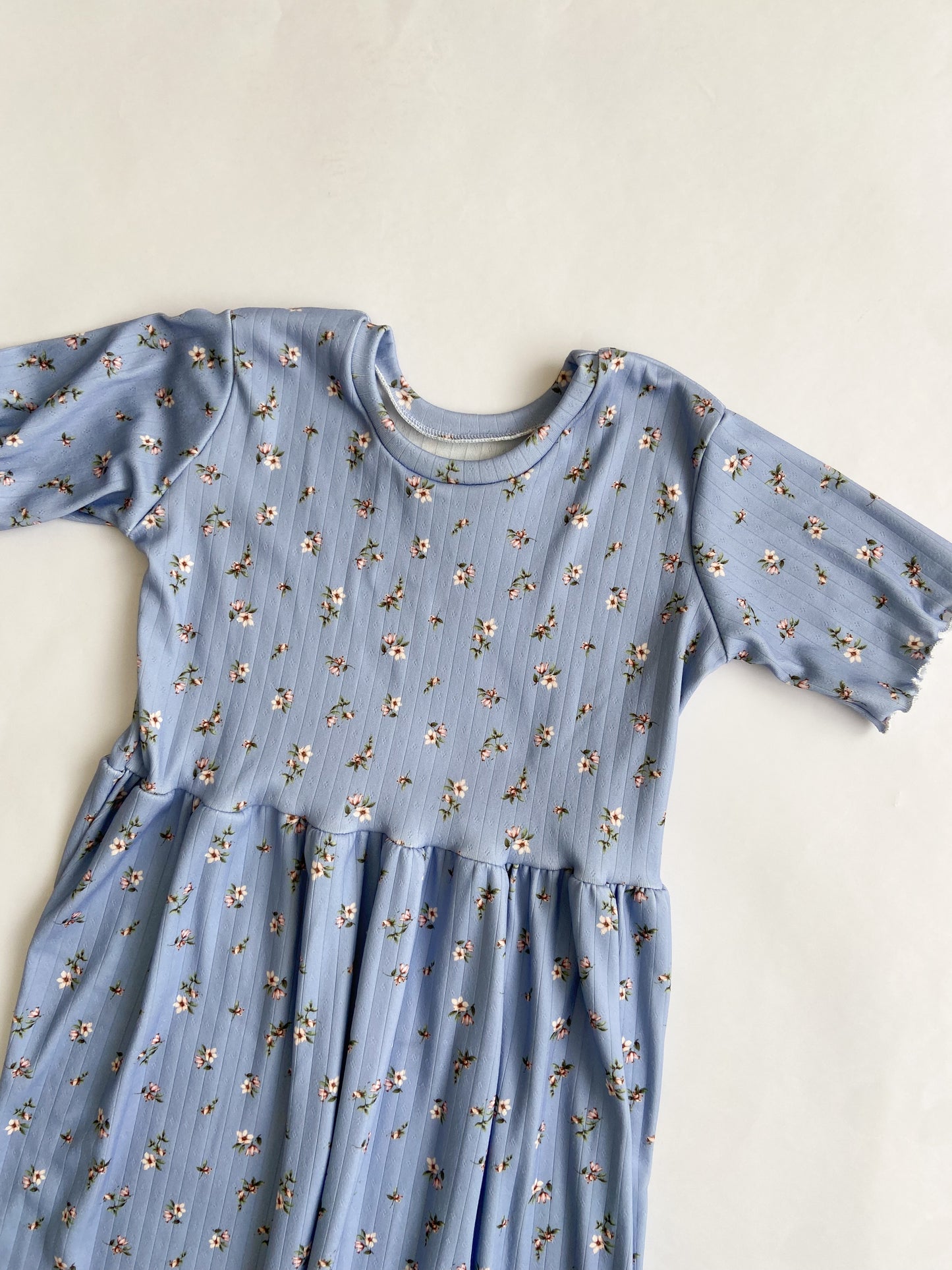 Blue Floral Midi Dress