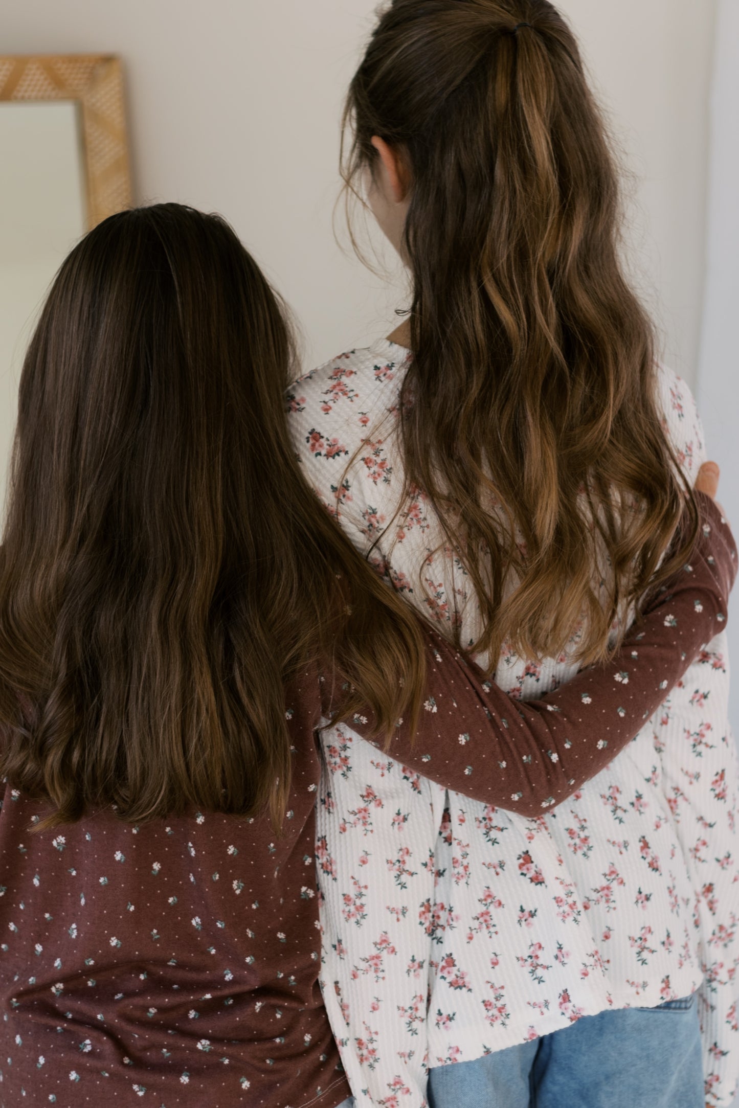 Pointelle Knit Floral T-shirt (2 color options)