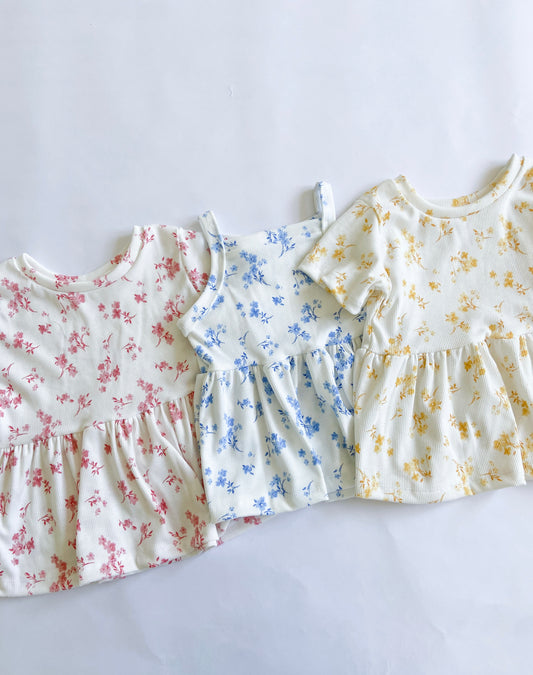 Floral Peplum Top ( 3 colors)