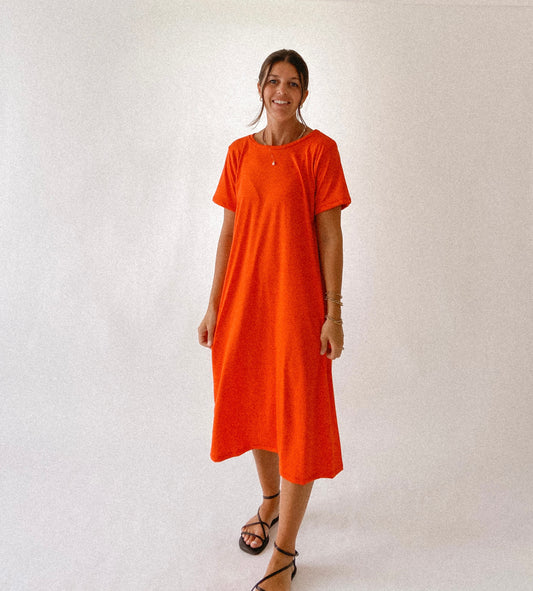 The Everyday Dress - Tomato Red