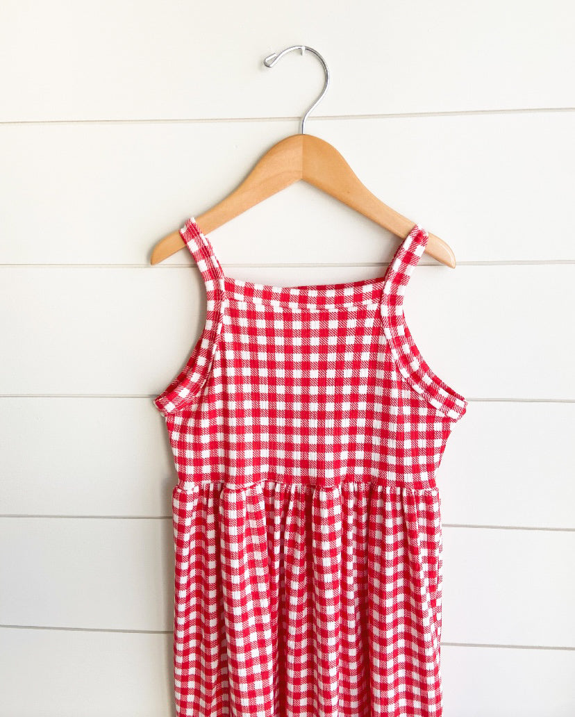 Gingham Babydoll Dress  - 2 colors