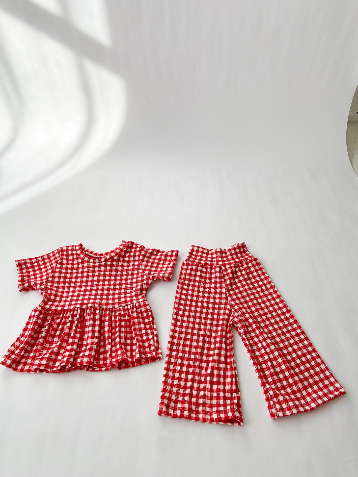 Red Gingham Peplum