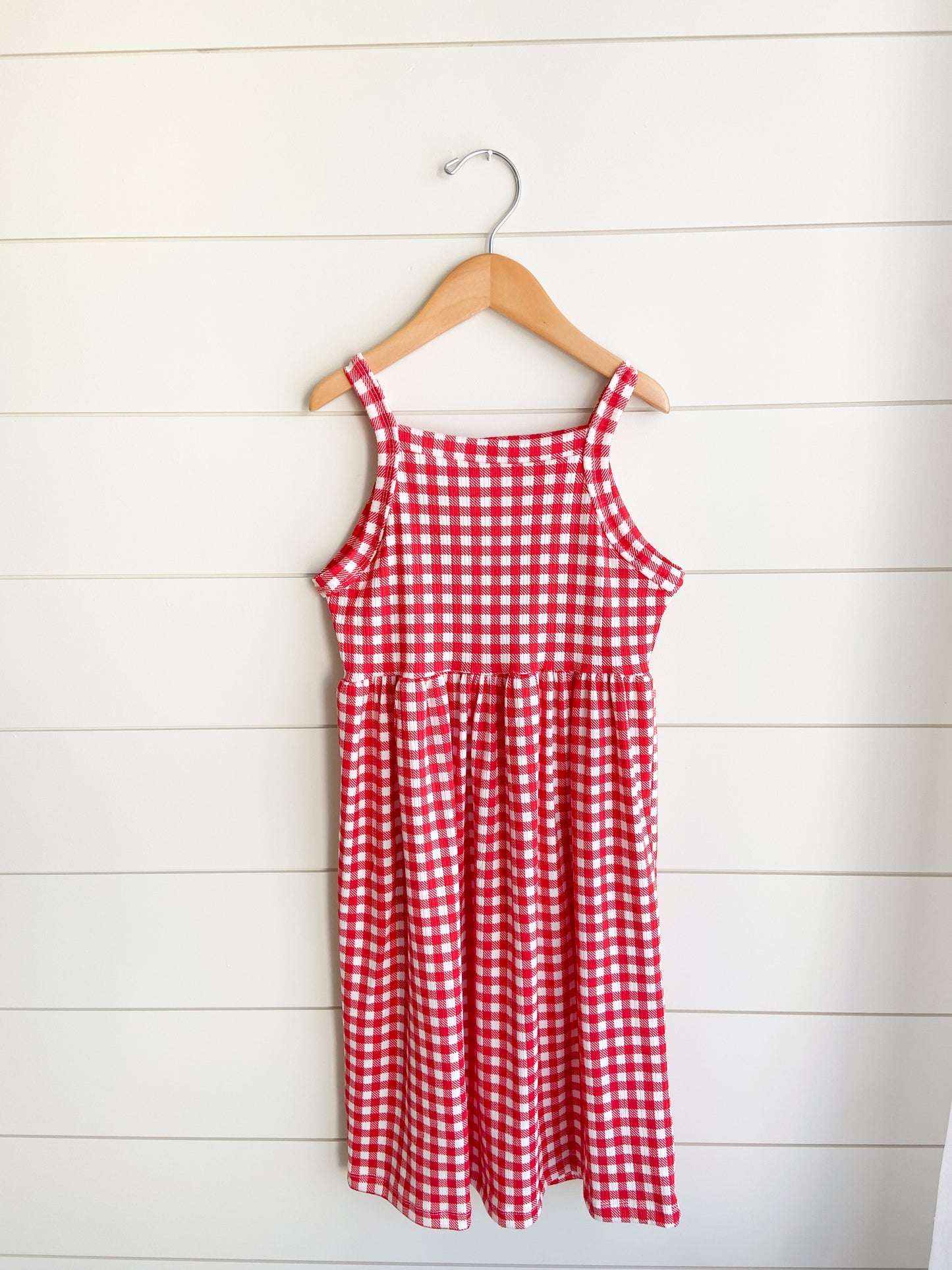 Red Gingham Babydoll Dress