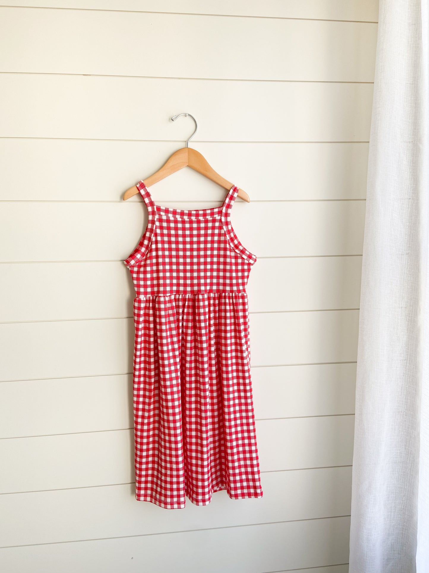 Red Gingham Babydoll Dress
