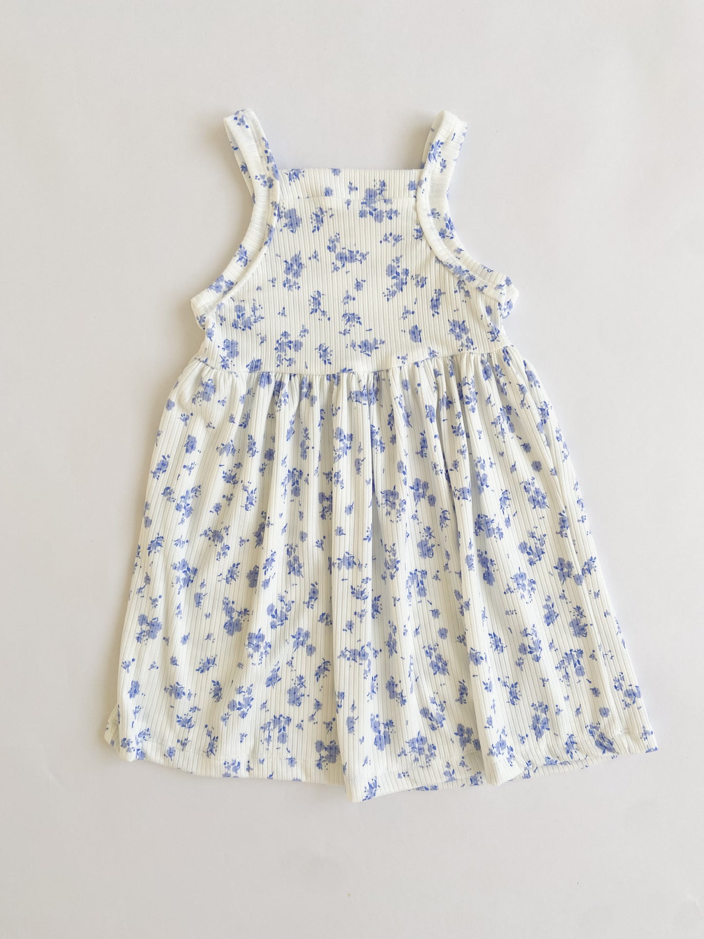 Blue Floral Babydoll Dress