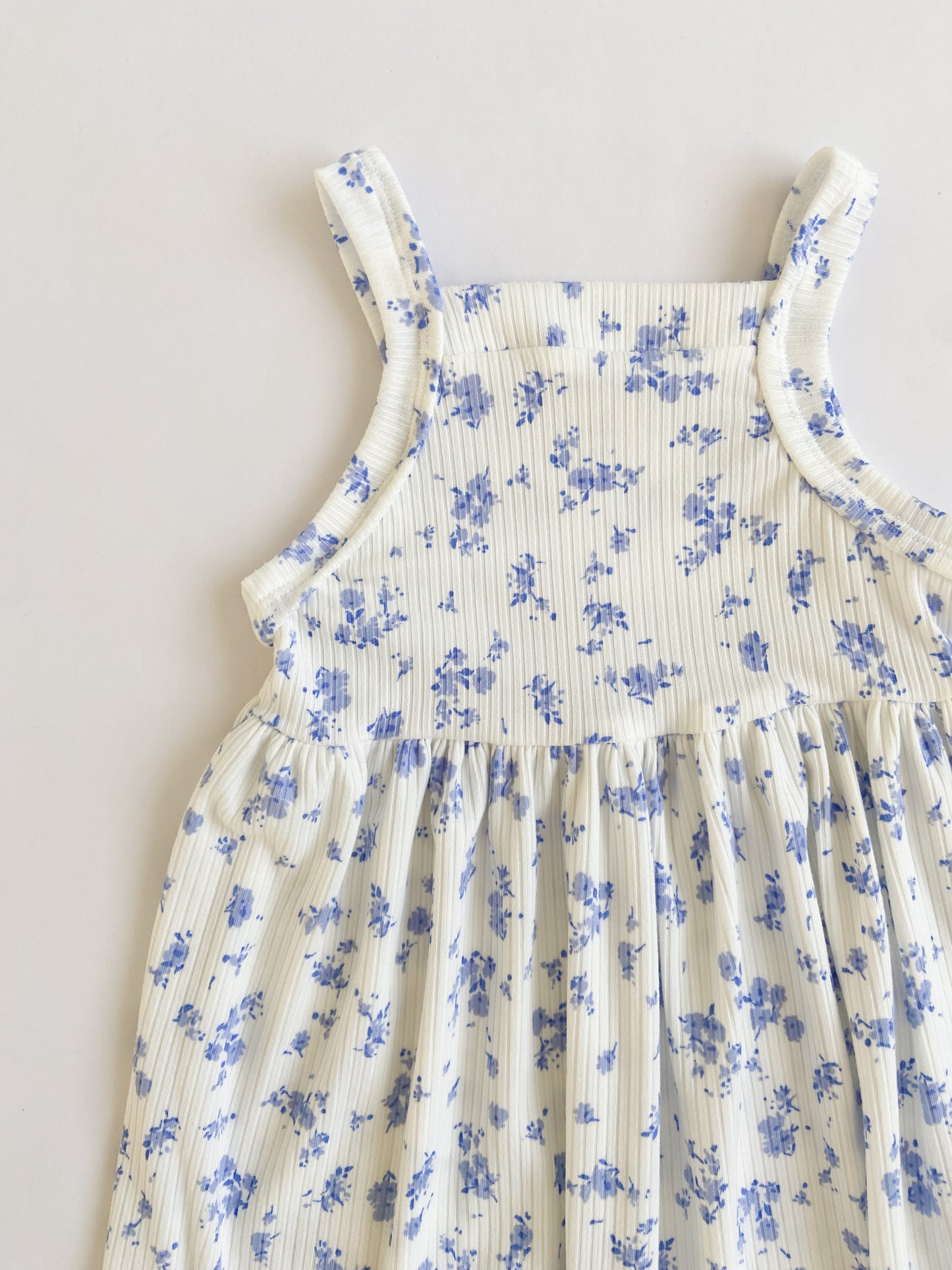 Blue Floral Babydoll Dress