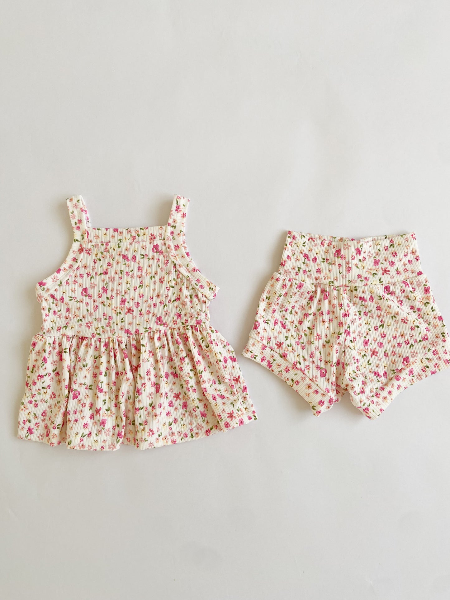 Peplum + Shortie Set ( 2 color options)