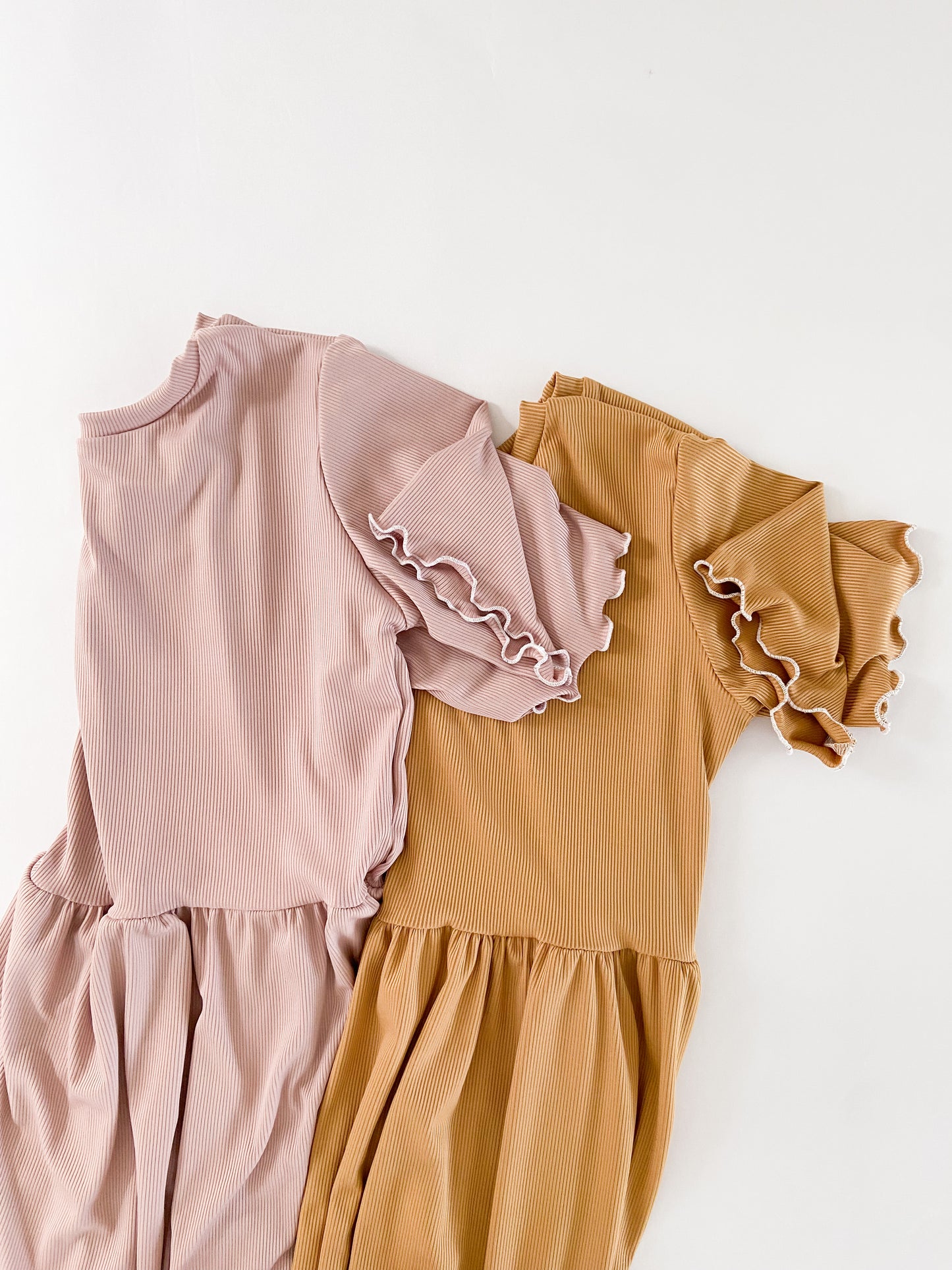 Mauve Rib Midi Dress