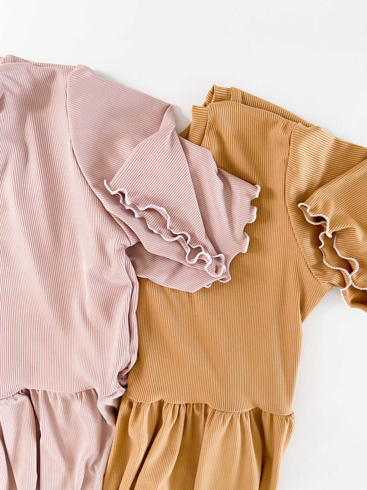 Mauve Rib Midi Dress