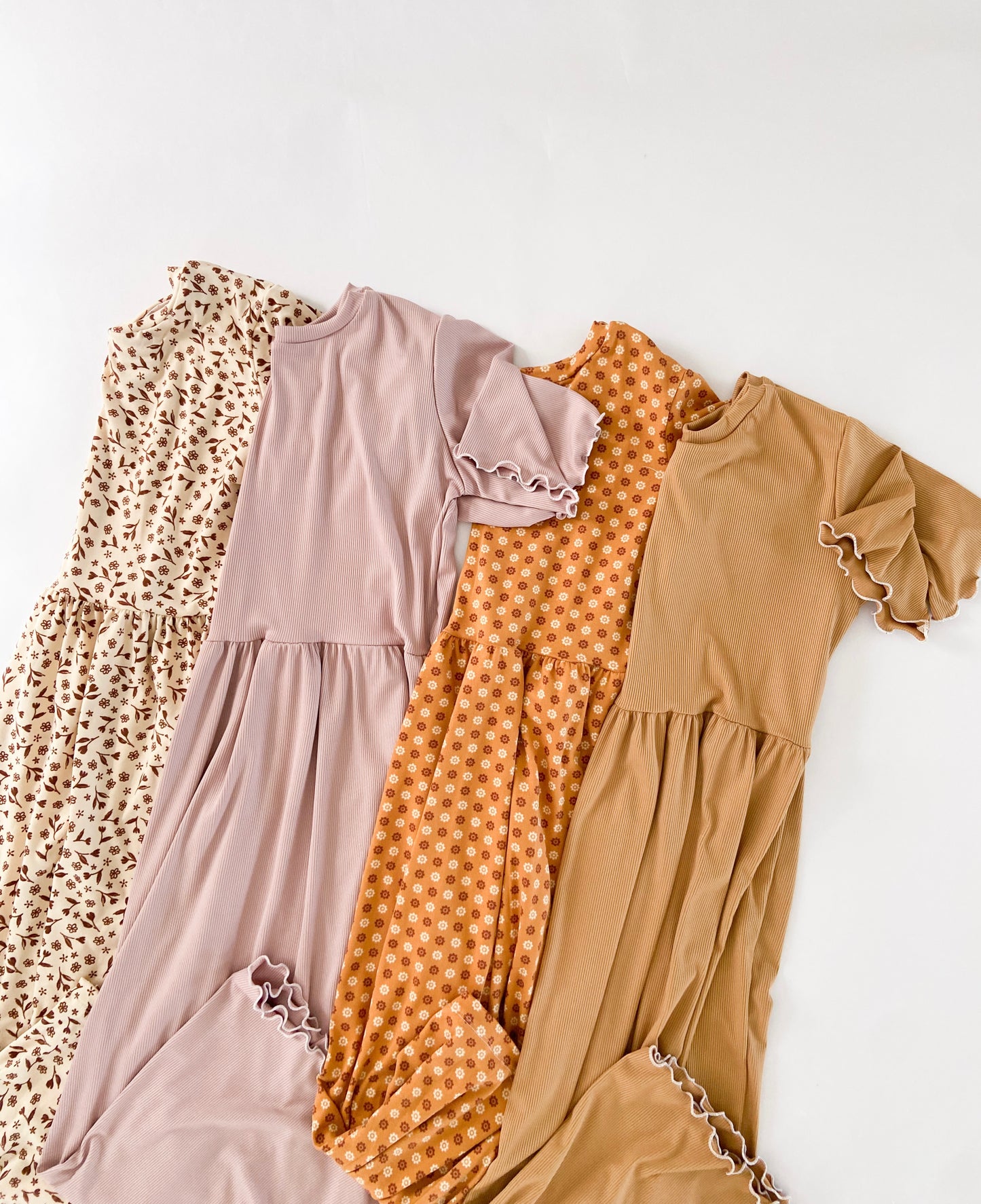 Mauve Rib Midi Dress